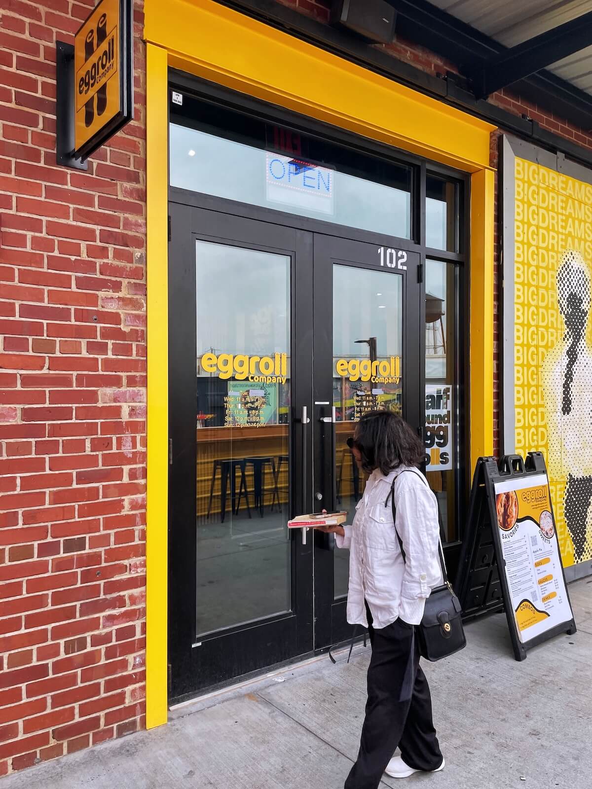 Outdoor food stall at Camp North End in Charlotte