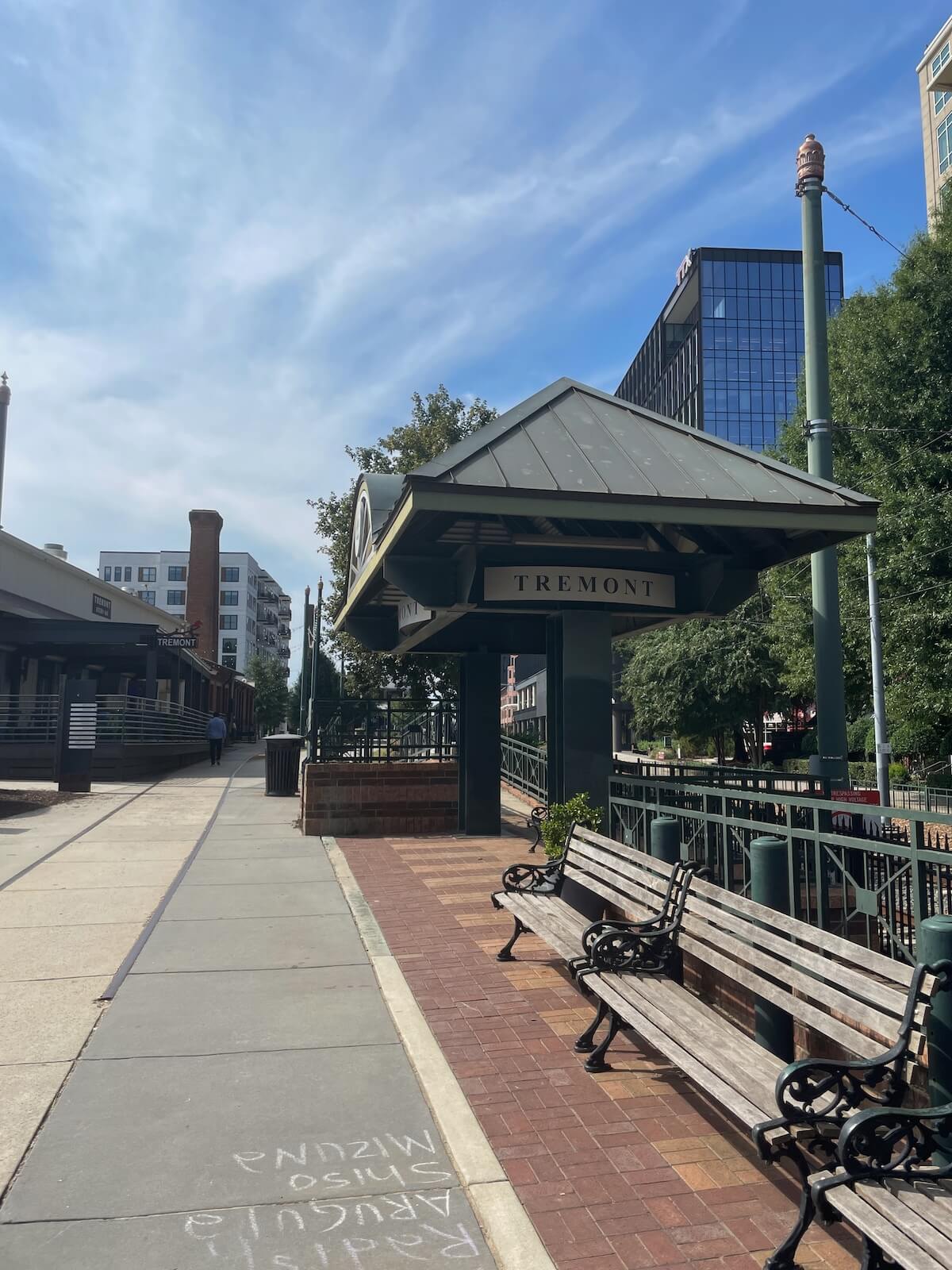 Tremont light rail station in South End Charlotte
