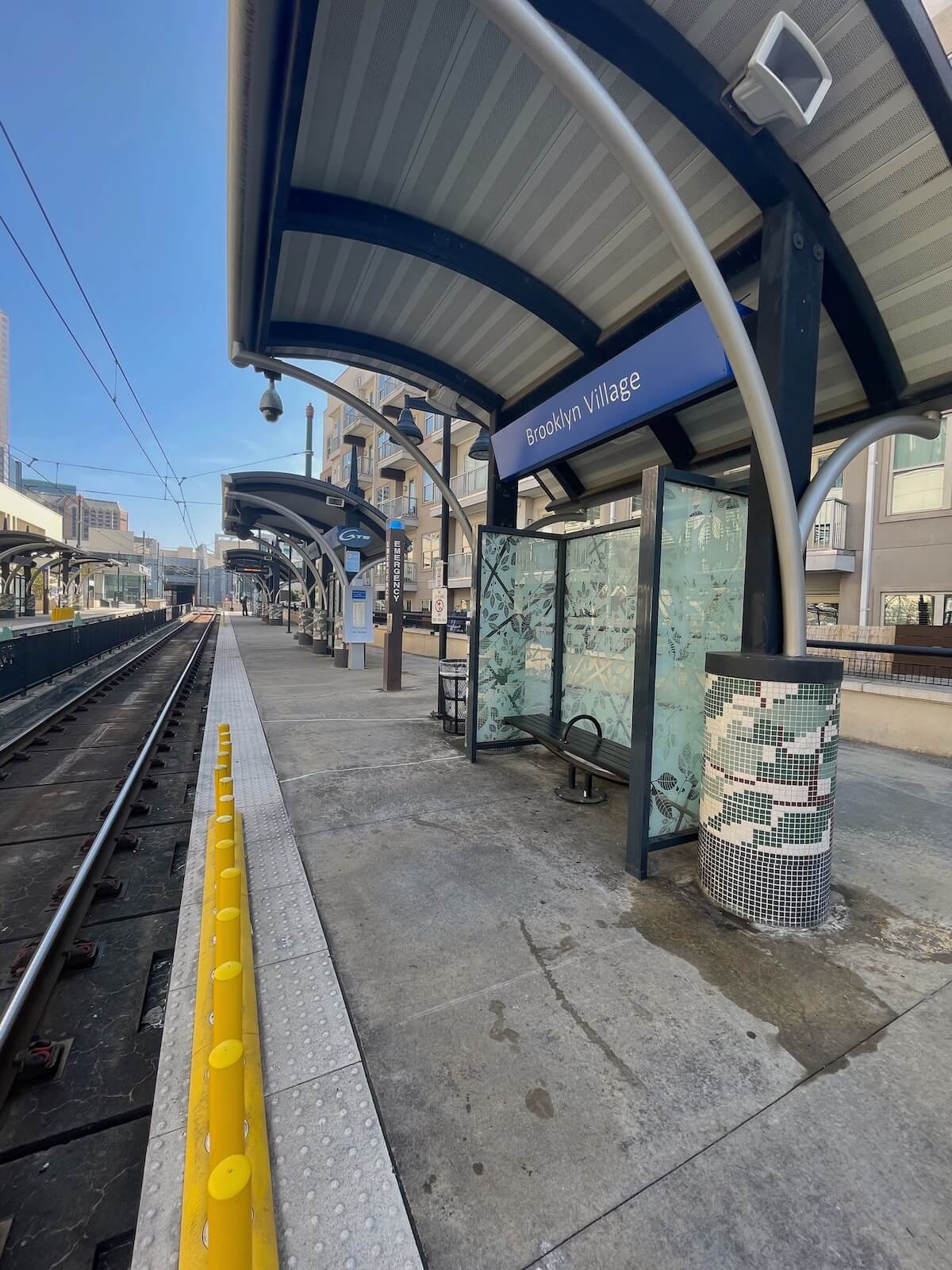 Brooklyn Village light rail stop in Uptown Charlotte