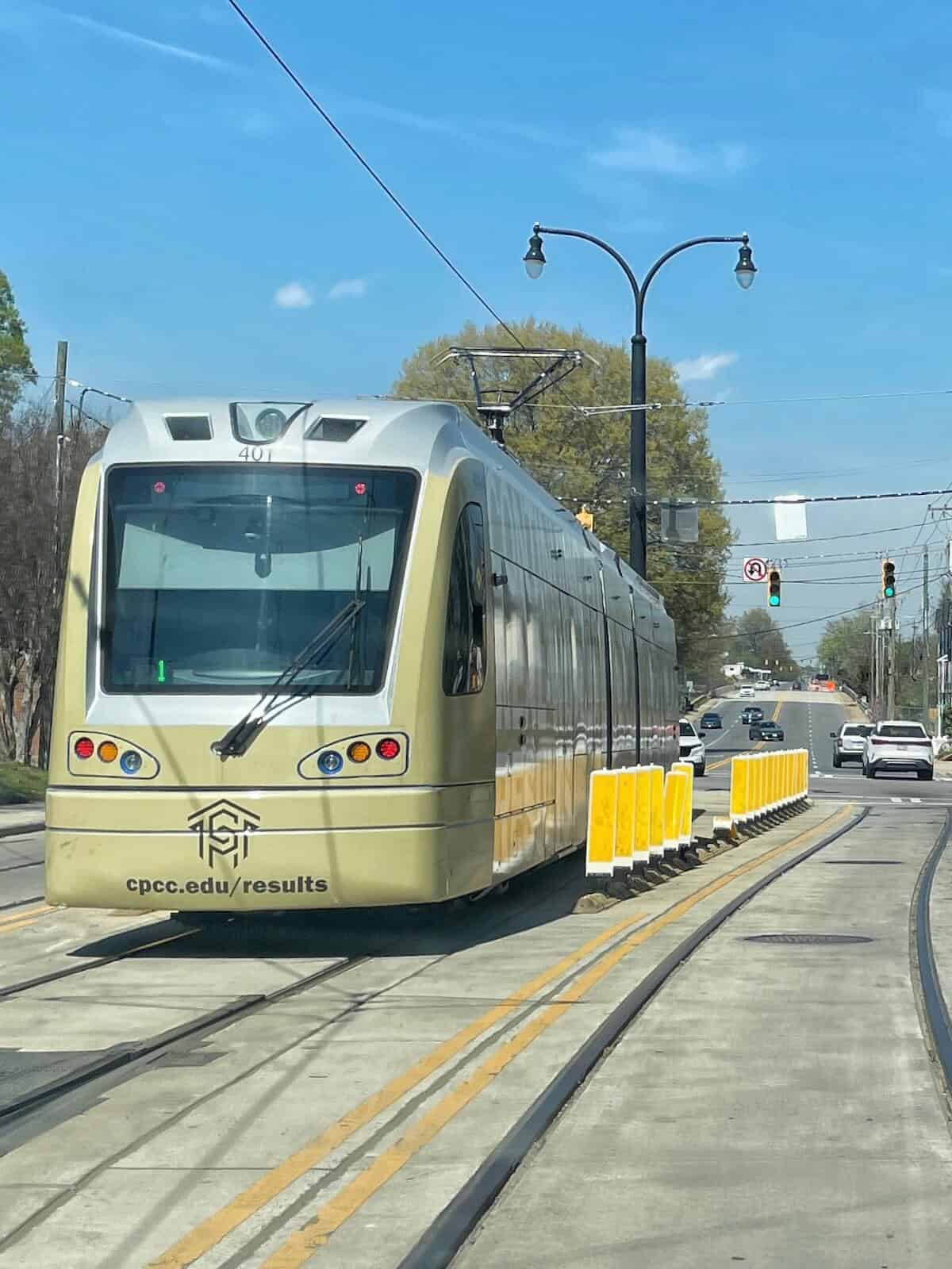 west end Charlotte gold line light rail service
